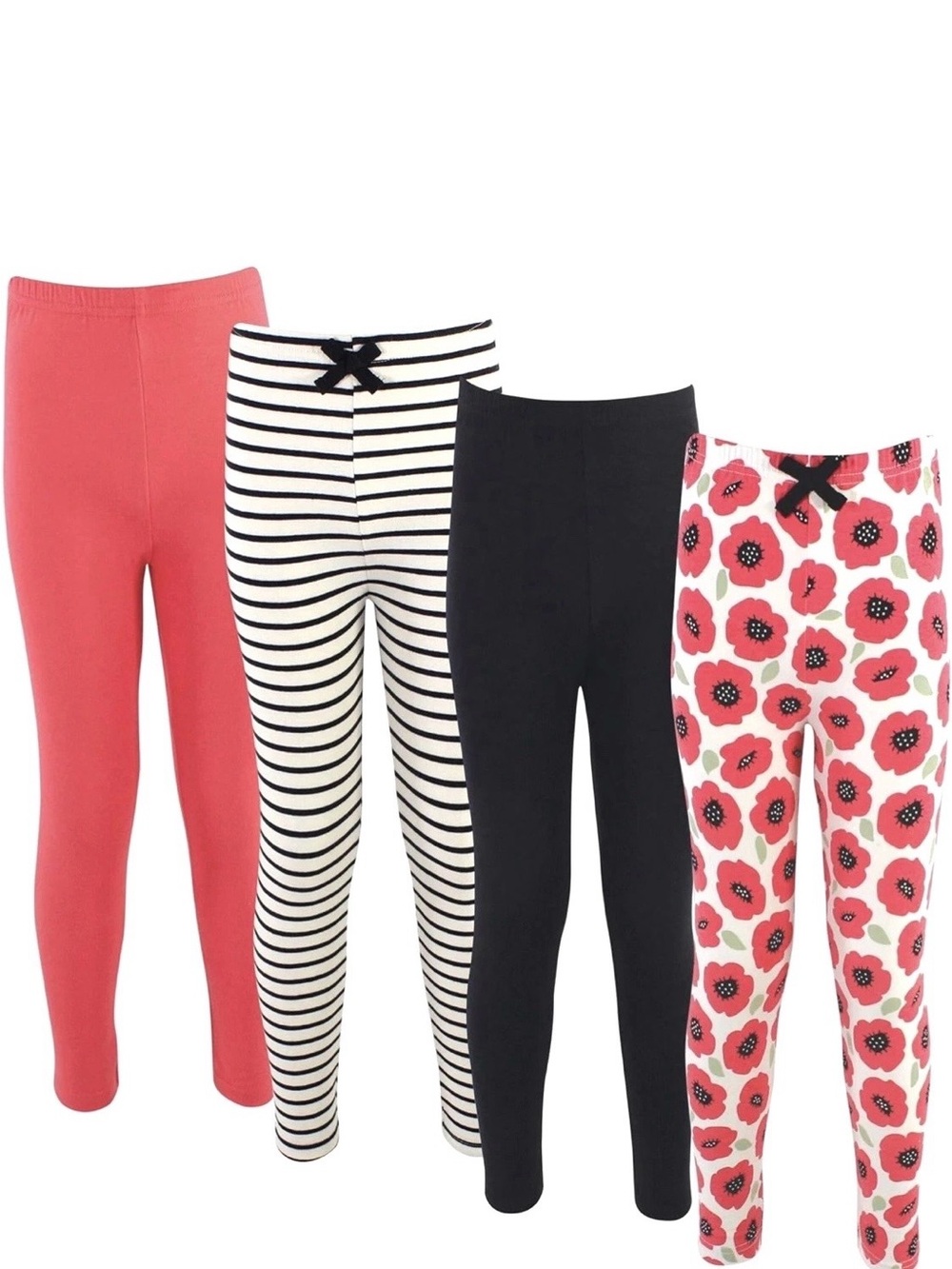 Touched by Nature 4 Organic Cotton Leggings Girls 5T Style Poppy Multipack Set
